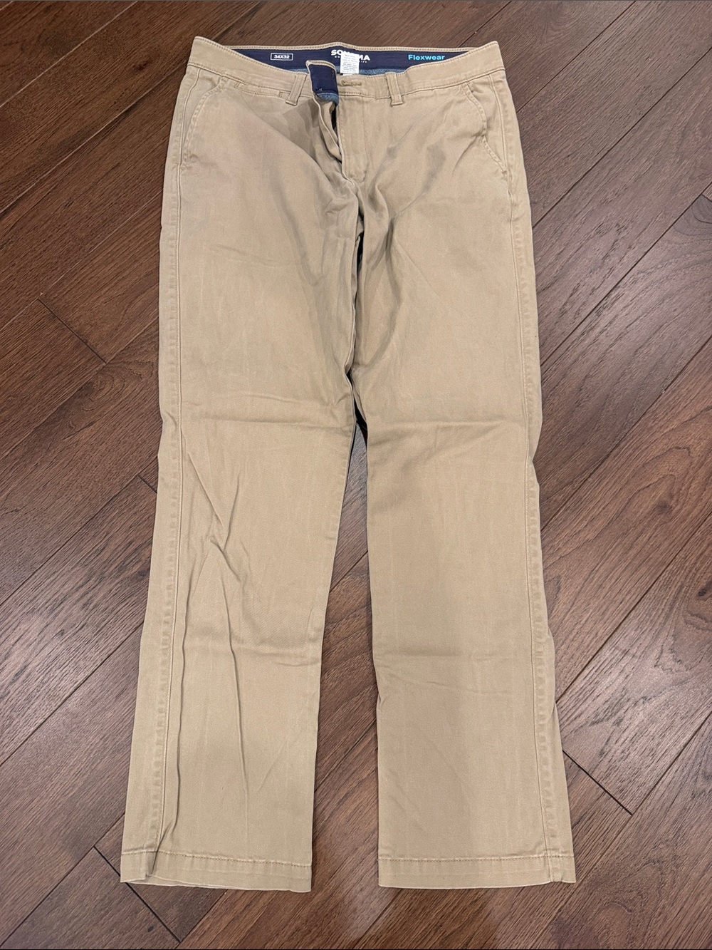 Sonoma Men’s Casual Chino Pants in Khaki Size 34x32 - C54-119